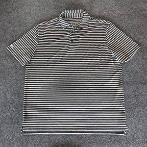 IBKUL Golf Polo‎ Shirt Mens Large Striped Short Sleeve Performance Athletic Top
